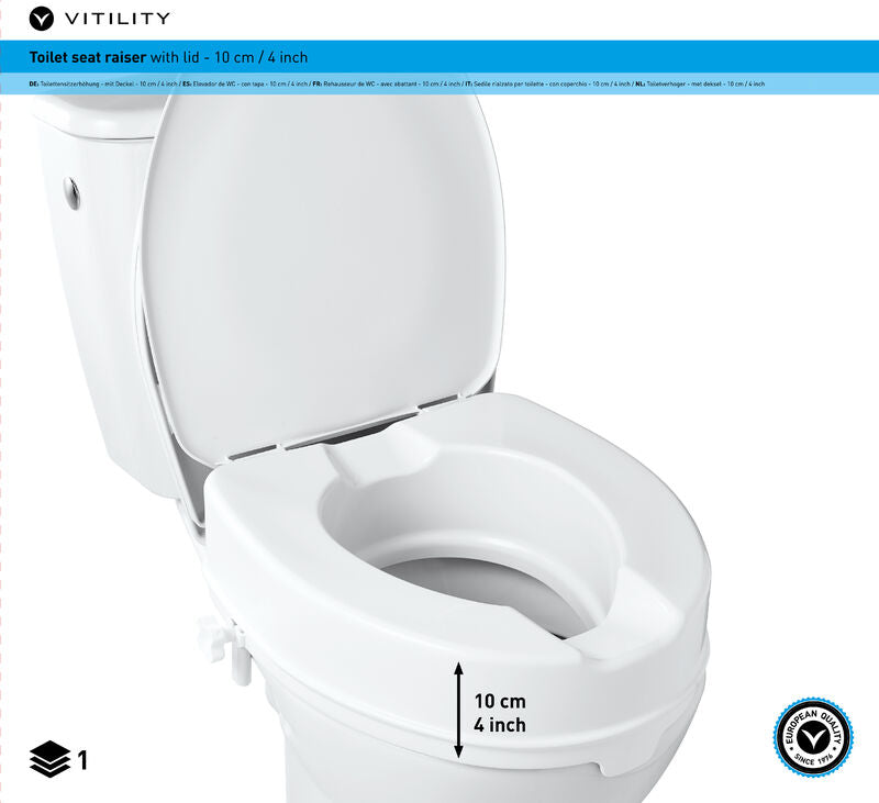 Vitility Toiletverhoger met deksel  1.00 Stuks