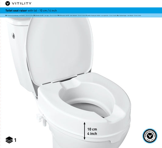 Vitility Toiletverhoger met deksel  1.00 Stuks