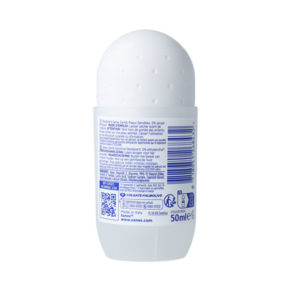 Sanex Deodorant roll-on zero% sensitive 50.00 Milliliter