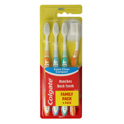 Colgate Tandenborstel extra clean soft 4 Stuks