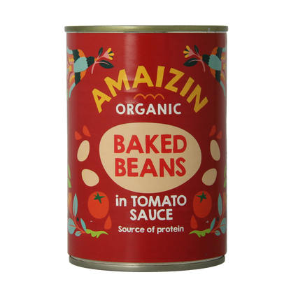 Amaizin Witte bonen in tomatensaus bio 400 Gram