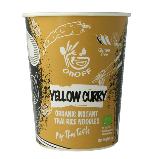 Onoff Instant noodlesoup yellow curry bio 75 Gram