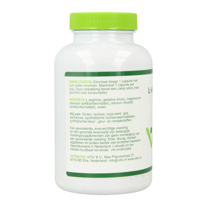 Vitiv L-Arginine 500mg 100.00 Capsules