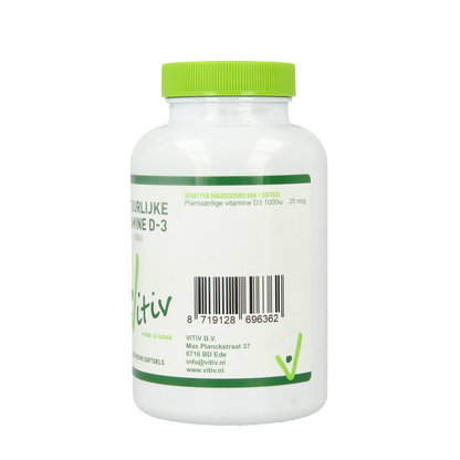 Vitiv Vitamine D3 1000IU 25mcg vega 240 Softgels