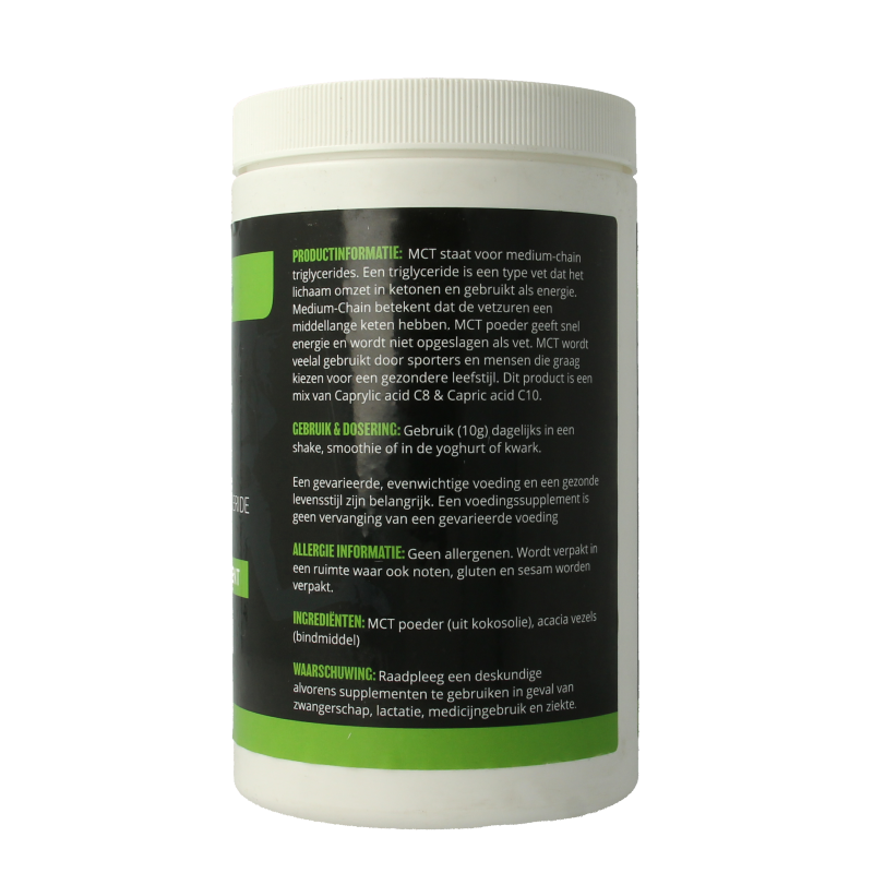 MijnNatuurwinkel MCT poeder vegan 500 Gram