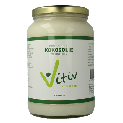 Vitiv Kokosolie geurloos bio 1700.00 Milliliter