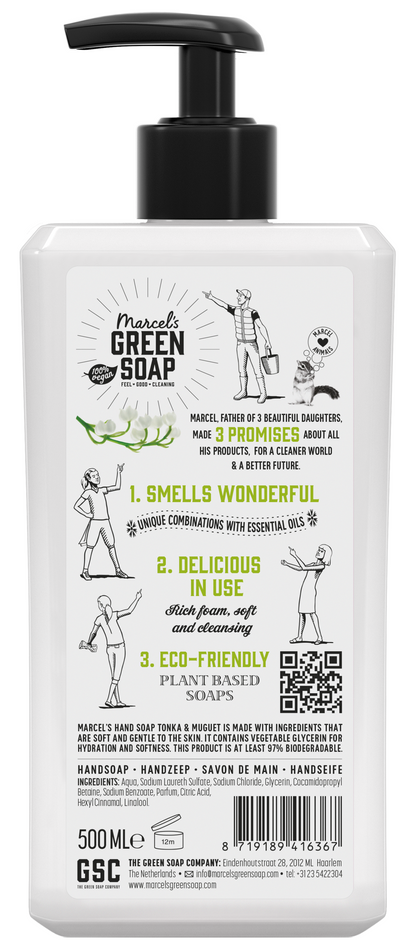 Marcel's Green Soap Handzeep tonka & muguet 500.00 Milliliter