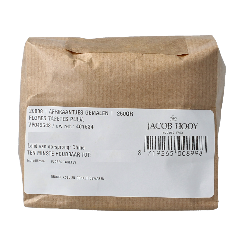 Jacob Hooy Afrikaantjes gemalen 250 Gram