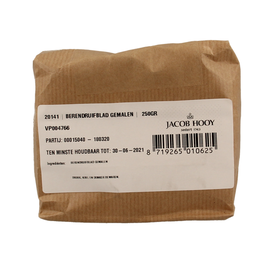 Jacob Hooy Berendruifblad gemalen 250.00 Gram