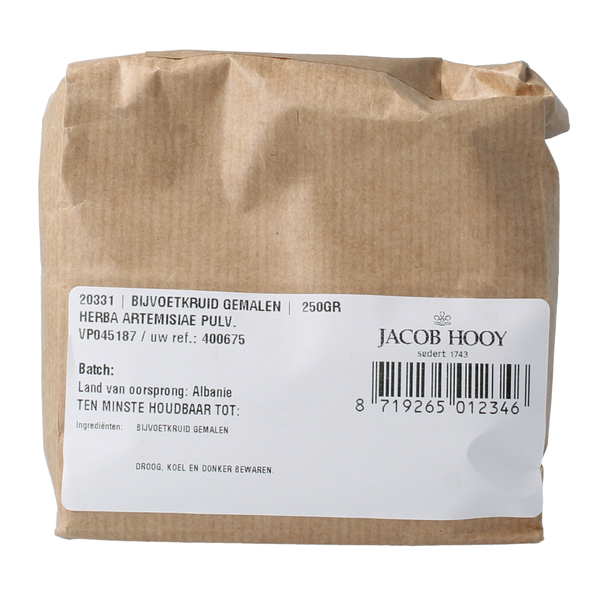 Jacob Hooy Bijvoetkruid gemalen 250.00 Gram