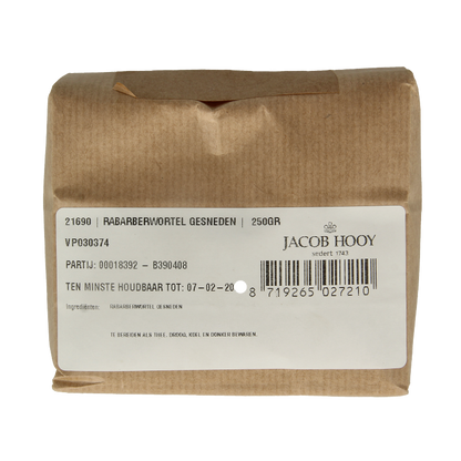 Jacob Hooy Rabarberwortel gesneden 250 Gram