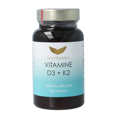 Liever Gezond Vitamine D3 K2 uit zee 90 Vegetarische capsules