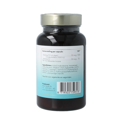 Liever Gezond Vitamine D3 K2 uit zee 90 Vegetarische capsules