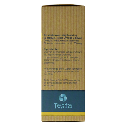 Testa Omega 3 algenolie 250mg DHA vegan NL 60.00 Vegetarische capsules