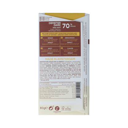 Chocolatemakers Brazil 70% puur demeter bio 80.00 Gram