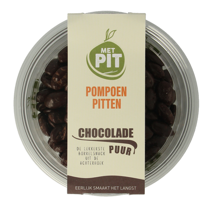 Met PIT Pompoenpitten pure chocolade 150 Gram