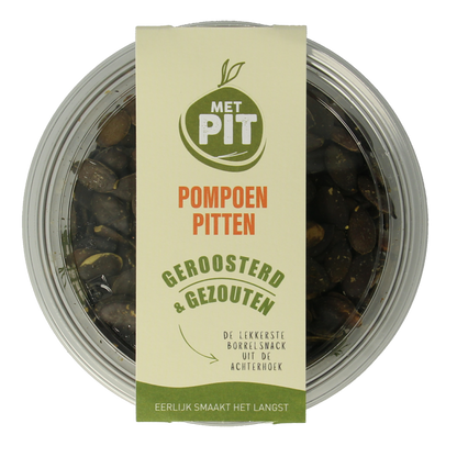 Met PIT Pompoenpitten geroosterd/gezouten 150 Gram