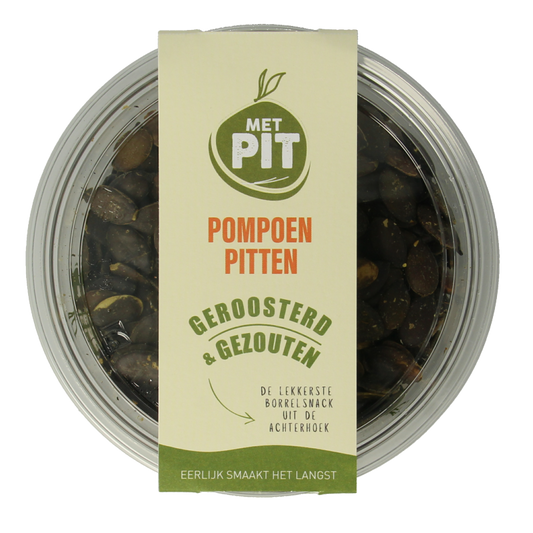 Met PIT Pompoenpitten geroosterd/gezouten 150 Gram