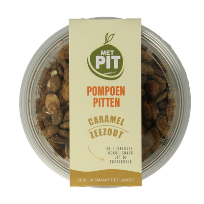 Met PIT Pompoenpitten caramel zeezout 150 Gram