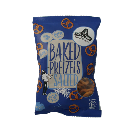 John Altman Baked pretzels sea salt mini 60 Gram