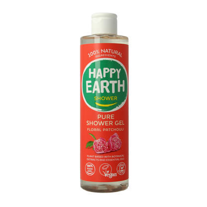 Happy Earth Pure showergel floral patchouli 300 Milliliter