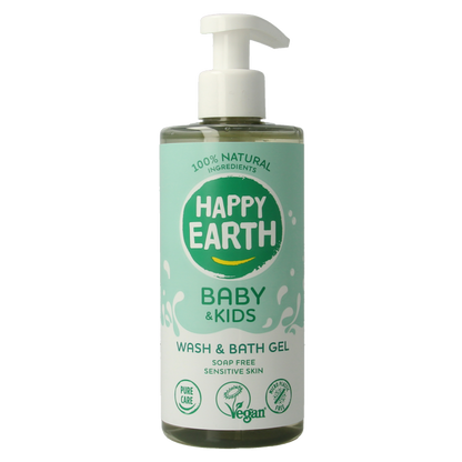 Happy Earth Was & badgel zeepvrij baby & kids 300 Milliliter