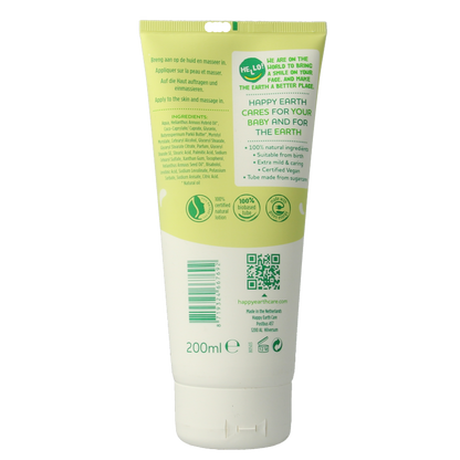 Happy Earth Bodylotion voor baby & kids 200 Milliliter