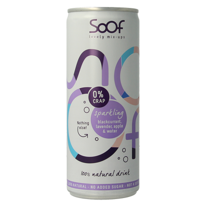Soof Drinks Sparkling zwarte bes lavendel & appel 250.00 Milliliter