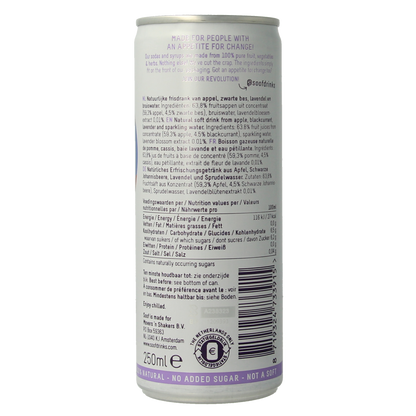 Soof Drinks Sparkling zwarte bes lavendel & appel 250.00 Milliliter