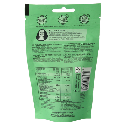 Food2Smile Cola-la bottles suikervrij lactosevrij 90 Gram