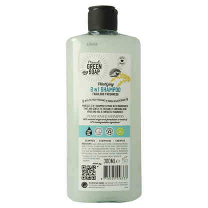 Marcel's Green Soap Shampoo & conditioner 2in1 mimosa zwarte bes 300 Milliliter