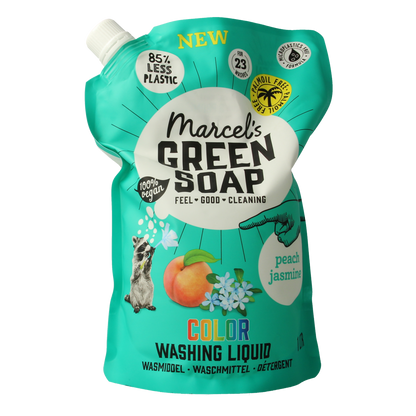 Marcel's Green Soap Wasmiddel kleur perzik & jasmijn 1.00 Liter