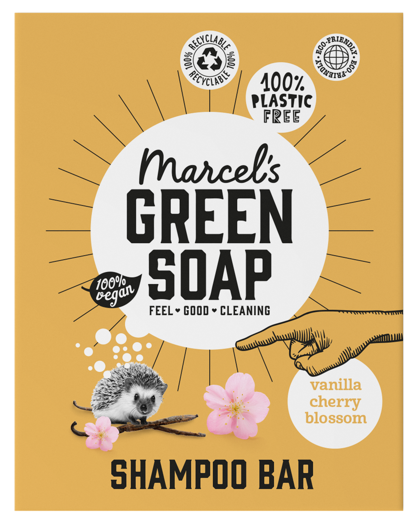 Marcel's Green Soap Shampoo bar vanille & kersenbloesem 90 Gram