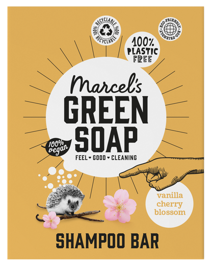 Marcel's Green Soap Shampoo bar vanille & kersenbloesem 90 Gram