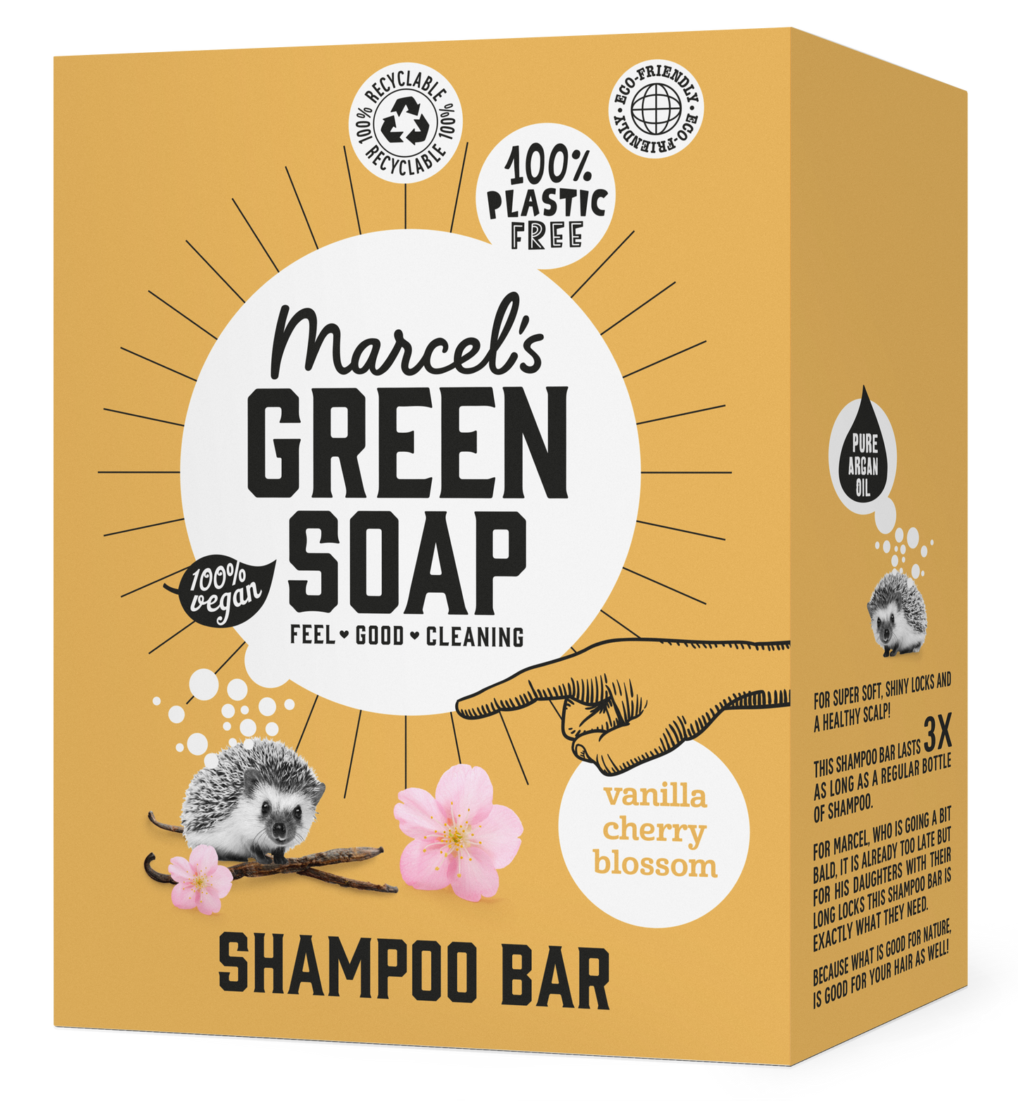 Marcel's Green Soap Shampoo bar vanille & kersenbloesem 90 Gram