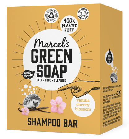 Marcel's Green Soap Shampoo bar vanille & kersenbloesem 90 Gram
