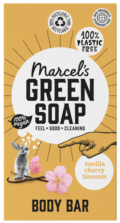 Marcel's Green Soap Shower bar vanilla & cherry 150 Gram