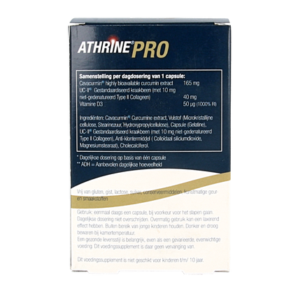 Athrine PRO - UC-II Cavacurmin en Vitamine D3 90 Capsules