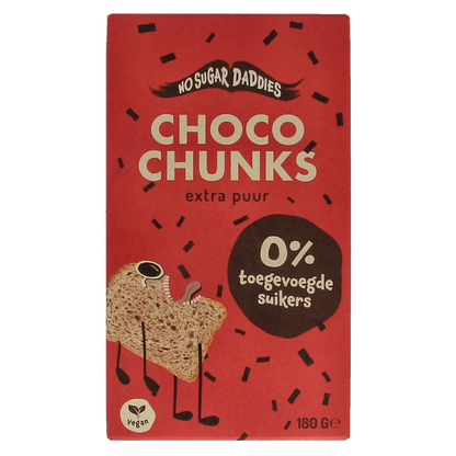 No Sugar Daddies Choco chunks extra puur bio 180.00 Gram