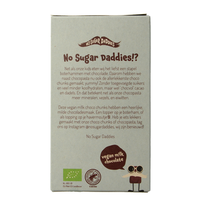 No Sugar Daddies Choco chunks melk bio 180 Gram