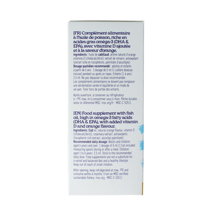 Arctic Blue Omega 3 pure visolie met vitamine D 250.00 Milliliter