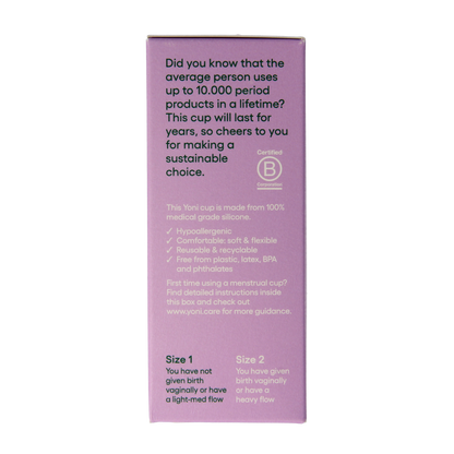 Yoni Menstruatiecup maat 1 1.00 Stuks