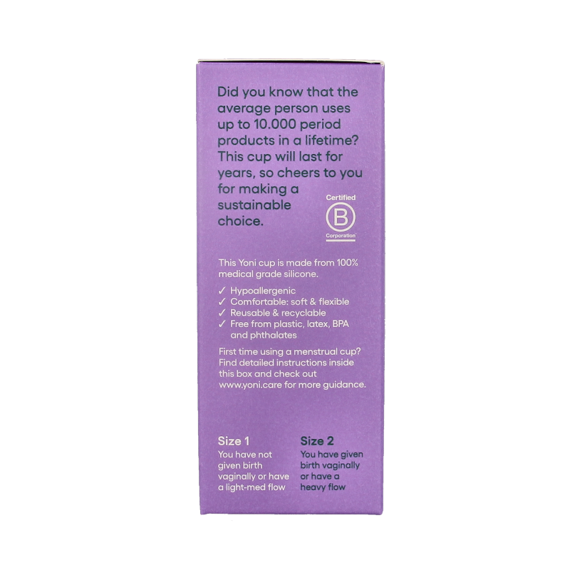 Yoni Menstruatiecup maat 2 1 Stuks