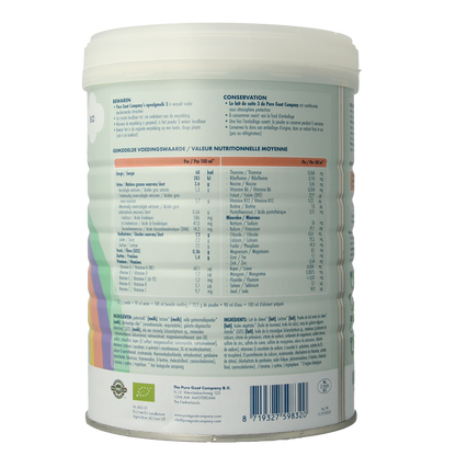 Pure Goat Opvolgmelk 3 bio 800 Gram