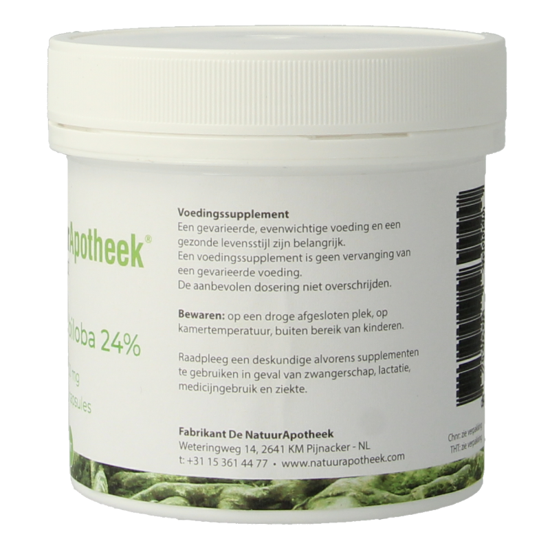 Natuurapotheek Ginkgo biloba 24% 50mg 100 Capsules