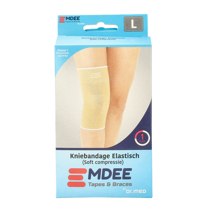 Emdee Elastic support knie maat L huidskleur 1 Stuks