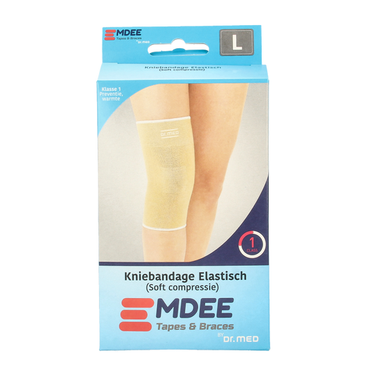 Emdee Elastic support knie maat L huidskleur 1 Stuks