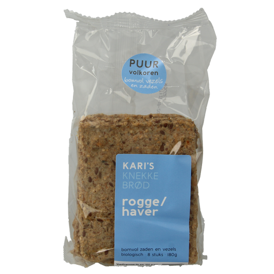 Kari's Crackers  Knekkebrod rogge/haver bio 180 Gram