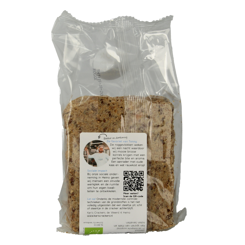 Kari's Crackers  Knekkebrod rogge/haver bio 180 Gram