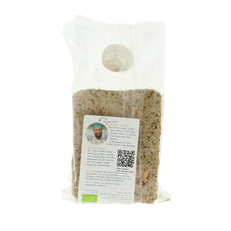 Kari's Crackers  Knekkebrod fonio gierst/chia bio 195 Gram